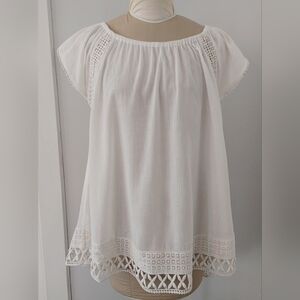 Victoria's Secret Flowy Top With Crochet Detail